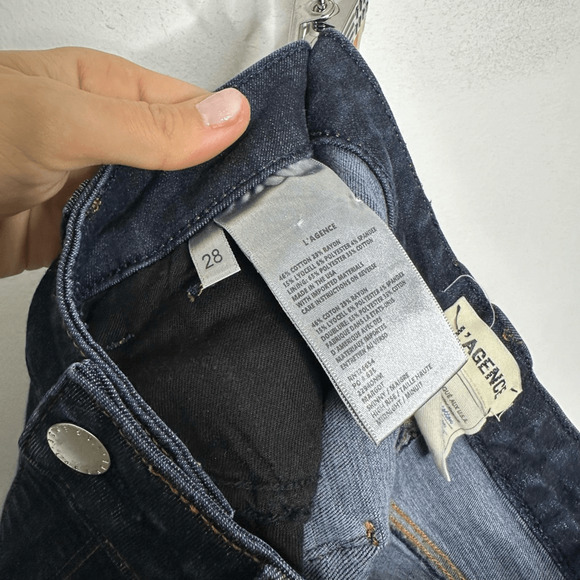 L'AGENCE Margot Jean in Metro Dark Wash super stretch skinny womens size 28 - Picture 9 of 10